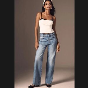 REFORMATION Val 90s Mid Rise Straight Jean Womens 30 Colorado Light Wash Denim